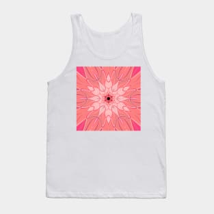 Cartoon Mandala Flower Pink Tank Top